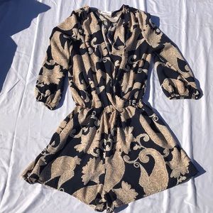 Tilly’s by MillionBullapup Paisley Surplice Romper